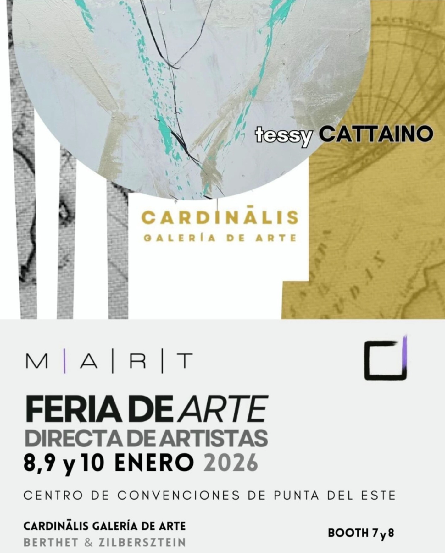 Las obras de Tessy en Punta del Este .En la primer expo de 2026 – M A R T Centro de Convenciones.